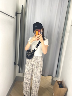 「ROXY（ロキシー）のアイテム（帽子）」を使った、らんぐれーさん（レディース・153cm）の夏コーディネート