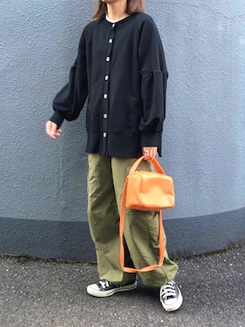 「SPINNS（スピンズ）のアイテム（スウェット）」を使った、pisa.さん（レディース・158cm）の秋コーディネート