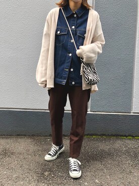 「classicalelf（クラシカルエルフ）のアイテム（デニムジャケット）」を使った、pisa.さん（レディース・158cm）の春コーディネート