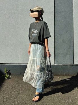 「ANME（アンメ）のアイテム」を使った、pisa.さん（レディース・158cm）の夏コーディネート