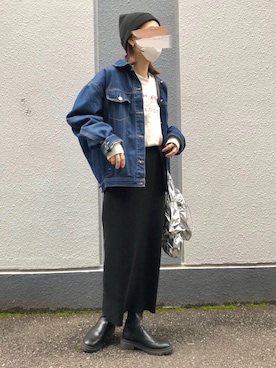 「classicalelf（クラシカルエルフ）のアイテム（デニムジャケット）」を使った、pisa.さん（レディース・158cm）の春コーディネート
