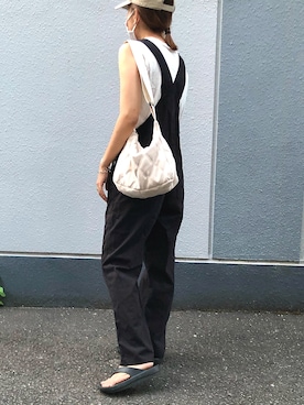 「Honeys（ハニーズ）のアイテム（オールインワン・サロペット）」を使った、pisa.さん（レディース・158cm）の夏コーディネート