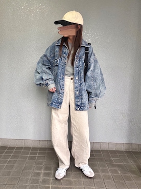 「adidas（アディダス）の【ムラサキスポーツ限定カラー登場！】adidas skateboarding/アディダス スケートボーディング メンズ レディース スニーカー SAMBA ADV サンバ スケシュー 421243959/421243956/421241906/421253946/421253947（スニーカー）」を使った、pisa.さん（レディース・158cm）の秋コーディネート