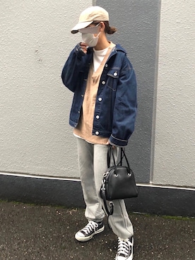 「classicalelf（クラシカルエルフ）のアイテム（デニムジャケット）」を使った、pisa.さん（レディース・158cm）の春コーディネート