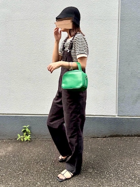 「Honeys（ハニーズ）のアイテム（オールインワン・サロペット）」を使った、pisa.さん（レディース・158cm）の夏コーディネート