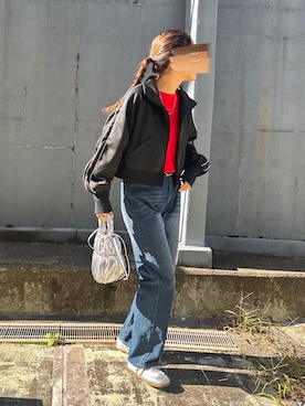 「アイテム（ジャージ）」を使った、pisa.さん（レディース・158cm）の秋コーディネート