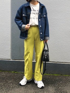 「classicalelf（クラシカルエルフ）のアイテム（デニムジャケット）」を使った、pisa.さん（レディース・158cm）の春コーディネート