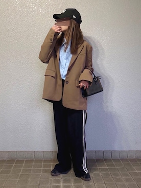 「アイテム（キャップ）」を使った、pisa.さん（レディース・158cm）の春コーディネート