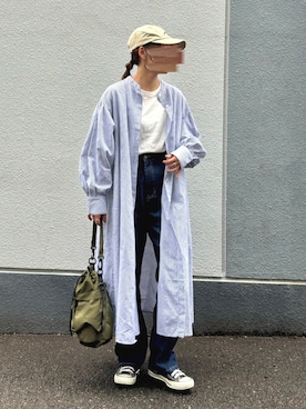 「アイテム（シャツワンピース）」を使った、pisa.さん（レディース・158cm）の夏コーディネート