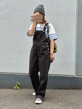 「Honeys（ハニーズ）のアイテム（オールインワン・サロペット）」を使った、pisa.さん（レディース・158cm）の夏コーディネート