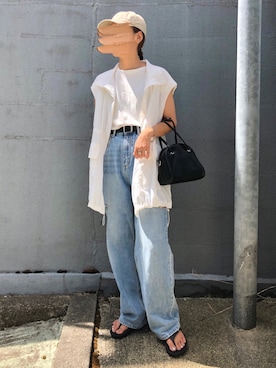 「アイテム（マウンテンパーカー）」を使った、pisa.さん（レディース・158cm）の夏コーディネート