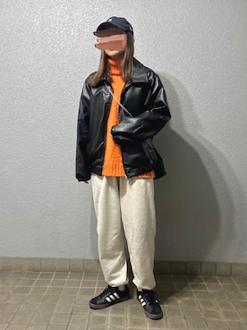 「NEW ERA（ニューエラ）の【SHIPS別注】NEWERA:MINI LOGO（キャップ）」を使った、pisa.さん（レディース・158cm）の冬コーディネート