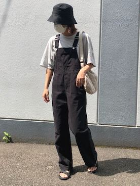 「Honeys（ハニーズ）のアイテム（オールインワン・サロペット）」を使った、pisa.さん（レディース・158cm）の夏コーディネート