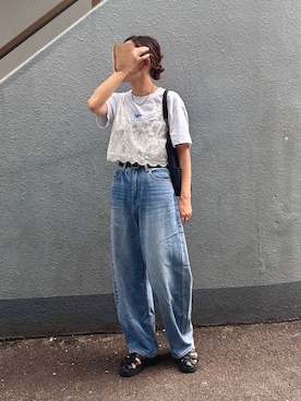 「classicalelf（クラシカルエルフ）のアイテム（パンツ）」を使った、pisa.さん（レディース・158cm）の夏コーディネート