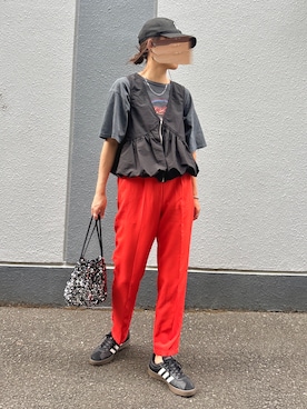 「アイテム（スラックス）」を使った、pisa.さん（レディース・158cm）の秋コーディネート