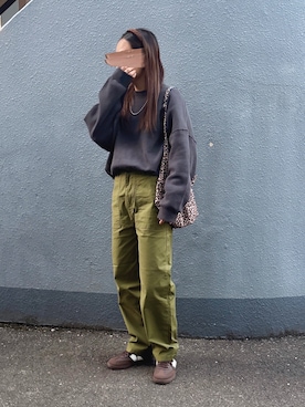 「アイテム（チノパンツ）」を使った、pisa.さん（レディース・158cm）の秋コーディネート