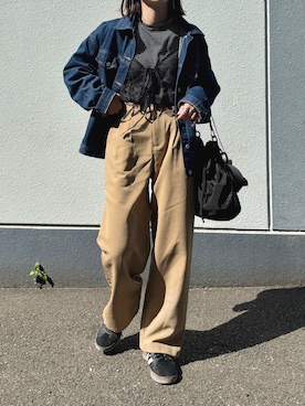 「classicalelf（クラシカルエルフ）のアイテム（デニムジャケット）」を使った、pisa.さん（レディース・158cm）の春コーディネート