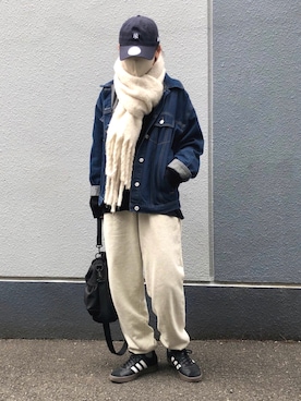 「classicalelf（クラシカルエルフ）のアイテム（デニムジャケット）」を使った、pisa.さん（レディース・158cm）の冬コーディネート