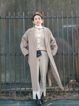 「A part by（アパートバイ）のアイテム（その他アウター）」を使った、RISAさん（レディース・156cm）の冬コーディネート