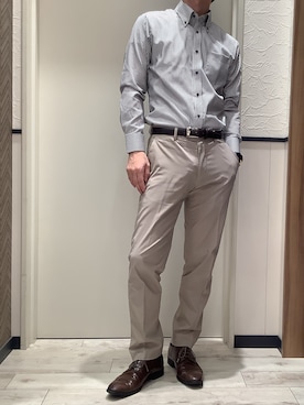 「アイテム（ビジネスシャツ）」を使った、BRICK HOUSE by Tokyo Shirts 稲沢リーフウォーク店さん（メンズ・176cm）の夏コーディネート