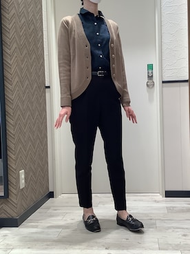 「アイテム（ビジネスシャツ）」を使った、BRICK HOUSE by Tokyo Shirts 稲沢リーフウォーク店さん（レディース・165cm）の秋コーディネート