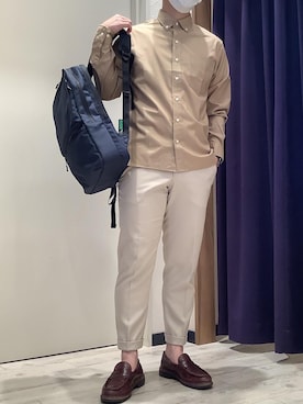 「アイテム（ビジネスシャツ）」を使った、BRICK HOUSE by Tokyo Shirts 稲沢リーフウォーク店さん（メンズ・170cm）の春コーディネート