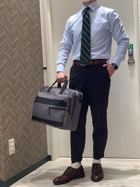 「アイテム（ネクタイ）」を使った、BRICK HOUSE by Tokyo Shirts 稲沢リーフウォーク店さん（メンズ・170cm）の冬コーディネート