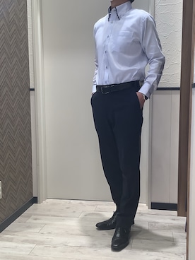 「青シャツ」｜BRICK HOUSE by Tokyo Shirts 稲沢リーフウォーク店さん（メンズ・175cm）の春コーディネート