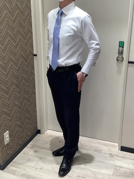「アイテム（ビジネスシャツ）」を使った、BRICK HOUSE by Tokyo Shirts 稲沢リーフウォーク店さん（メンズ・175cm）の春コーディネート