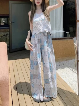 「韓国コーデ」｜「アイテム（その他）」を使った、contentoas　コンアスさん（レディース・164cm）の春コーディネート