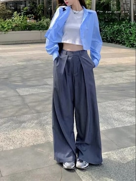 「韓国スタイル」｜「アイテム（その他）」を使った、contentoas　コンアスさん（レディース・164cm）の春コーディネート