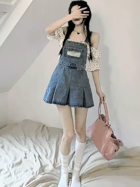 「韓国好きな人と繋がりたい」｜「アイテム（ワンピース/ドレス）」を使った、contentoas　コンアスさん（レディース・158cm）の秋コーディネート