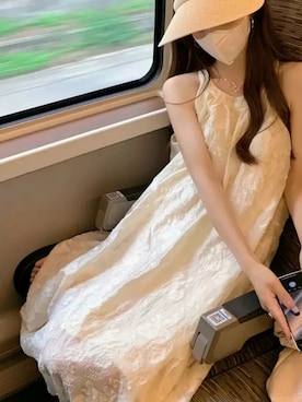 「シアーワンピース」｜「アイテム（その他）」を使った、contentoas　コンアスさん（レディース・164cm）の春コーディネート