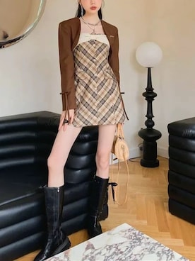 「韓国スタイル」｜「アイテム（その他）」を使った、contentoas　コンアスさん（レディース・164cm）の春コーディネート