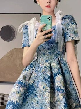 「韓国好きな人と繋がりたい」｜「アイテム（ワンピース/ドレス）」を使った、contentoas　コンアスさん（レディース・158cm）の春コーディネート