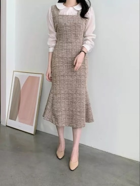 「韓国スタイル」｜「アイテム（その他）」を使った、contentoas　コンアスさん（レディース・158cm）の冬コーディネート