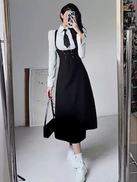 「韓国」｜「アイテム（その他）」を使った、contentoas　コンアスさん（レディース・164cm）の冬コーディネート