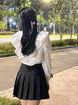 「フレンチガーリー」｜「アイテム（その他）」を使った、contentoas　コンアスさん（レディース・164cm）の春コーディネート