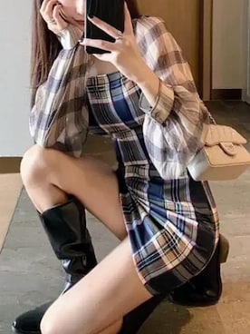 「韓国好きな人と繋がりたい」｜「アイテム（ワンピース/ドレス）」を使った、contentoas　コンアスさん（レディース・158cm）の秋コーディネート