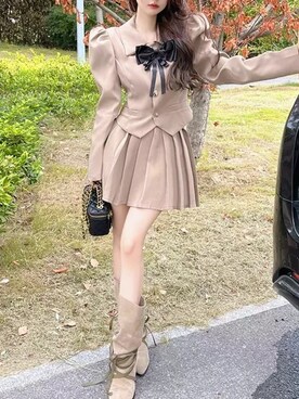 「韓国スタイル」｜「アイテム（その他）」を使った、contentoas　コンアスさん（レディース・164cm）の冬コーディネート