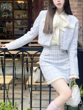「韓国好きな人と繋がりたい」｜「アイテム（その他）」を使った、contentoas　コンアスさん（レディース・158cm）の秋コーディネート