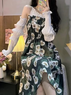 「韓国好きな人と繋がりたい」｜「アイテム（ワンピース/ドレス）」を使った、contentoas　コンアスさん（レディース・158cm）の春コーディネート