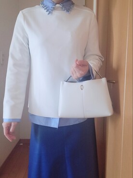「ZARA（ザラ）のアイテム（その他トップス、ホワイト系）」を使った、yas55yesさん（レディース・168cm）の秋コーディネート