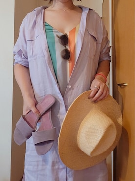 「ZARA（ザラ）のアイテム（タンクトップ、その他）」を使った、yas55yesさん（レディース・168cm）の夏コーディネート