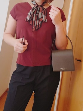 「FRAMeWORK（フレームワーク）のアイテム（スラックス）」を使った、yas55yesさん（レディース・169cm）の秋コーディネート