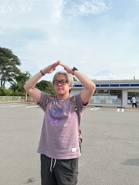 「アイテム（カーゴパンツ）」を使った、kumaさん（メンズ・174cm）の夏コーディネート