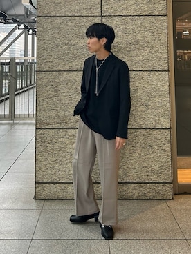 「靴」｜「アイテム（ジャケット/アウター）」を使った、kkkizukaさん（メンズ・171cm）の春コーディネート