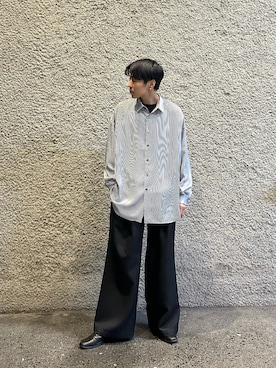 「ビッグシャツ」｜「アイテム（ブーツ）」を使った、kkkizukaさん（メンズ・171cm）の冬コーディネート
