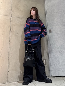 「tk.TAKEO KIKUCHI（ティーケータケオキクチ）のアイテム（トップス）」を使った、MIKAさん（レディース・154cm）の秋コーディネート