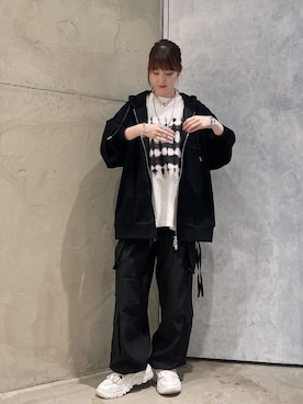 「tk.TAKEO KIKUCHI（ティーケータケオキクチ）のアイテム（アクセサリー）」を使った、MIKAさん（レディース・154cm）の秋コーディネート